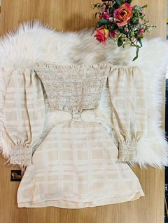 Vestido Creme Ciganinha MB