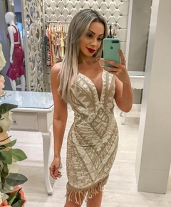 Vestido Nude Bordado VL