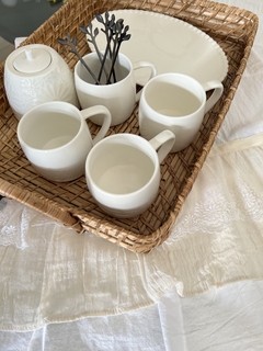 TAZA CAFE PORCELANA BLANCA SETX6UNID. - comprar online