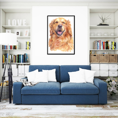 Quadro Golden Retriever - AW CULT - Molduras Sob Medida, Quadros Personalizadas e Molduras para Camisa