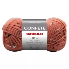 Lã confete circulo cor 3249 100g