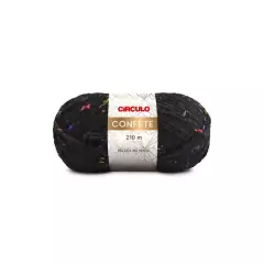 Lã confete cor 940 circulo 100g