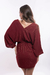 Vestido Curto Lurex Vinho Cherry - loja online