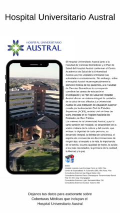 Banner de la categoría Hospital Universitario Austral