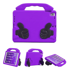 Funda IPad 7, 8, 9na Gen. Uso Rudo Manitas Color Morado 10.2”