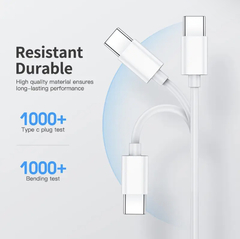 Cable de Carga USB-C a USB-C de 1 mt Color Blanco en internet