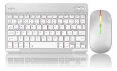 Kit de Soporte, Teclado y Mouse Inalámbrico Bluetooth para Ipad, Tablet, PC