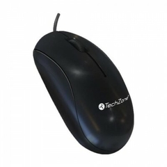 Mouse TECHZONE , Negro, Óptico, 1000 DPI TZMOU01