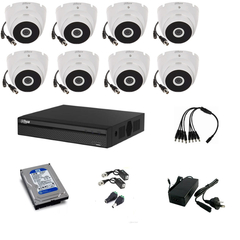 Kit Dvr Dahua Full Hd 8 Canales 8 Camaras Hd 2 Mp Disco 1 Tb