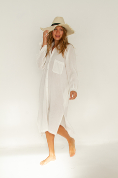 Vestido Camisero Creta - Color blanco - tienda online