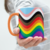 Onda Queer - Caneca Branca com alça e interior coloridos