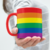 Arco-íris - Caneca Branca com alça e interior coloridos na internet