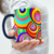 Psicodélica - Caneca Branca com alça e interior coloridos - comprar online