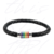 Pulseira Magnética Lgbt Orgulho Gay Couro Genuíno Preto - comprar online