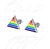 Par De Brincos Triangular Cor Bandeira Lgbt Aço Inoxidável