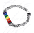 Pulseira Lgbt Cores Orgulho Bandeira Base Aço Inoxidável