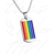 Colar Lgbt Tag Bandeira Orgulho Arco Iris Aço Inoxidável - comprar online