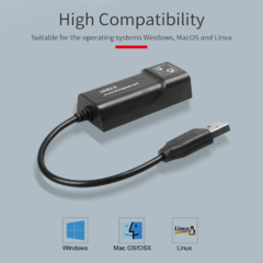 Adaptador USB 2.0 - Ethernet RJ45 Megabit 100 Mbps - comprar online