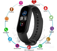 Smartwatch/Smartband M5 Bluetooth + Á prova d'água - comprar online