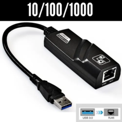 Adaptador USB 3.0 - Ethernet RJ45 Gigabit 1000 Mbps