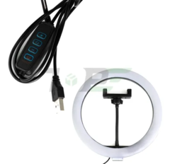Ring Light Led RGB 26cm USB (10 pol) com tripé - Smartechome | Casa Inteligente ,Automação Residencial, Eletrônicos