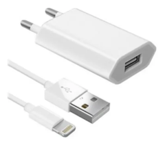 Kit Carregador (Fonte+Cabo) Lightning p/ Iphone/IOS 12 Watts na internet