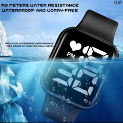 Relógio de Pulso LED Quadrado Unissex Á prova D'água - comprar online