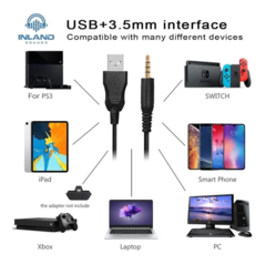 Headset Gamer V688 RGB Light P2 + USB + Mic - Smartechome | Casa Inteligente ,Automação Residencial, Eletrônicos