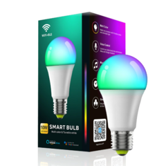 Lâmpada SMART BULB 10W RGB E27 Wi-Fi + Bluetooth Tuya, Alexa, Google Home