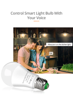 Imagem do Lâmpada SMART LED LIGHT BULB 15W E27 Wi-Fi Tuya, Alexa, Google Home