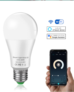 Lâmpada SMART LED LIGHT BULB 15W E27 Wi-Fi Tuya, Alexa, Google Home