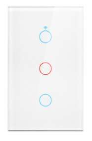 Interruptor de Parede SMART Tuya Wi-fi + Rf - S/Neutro - Vidro Temperado