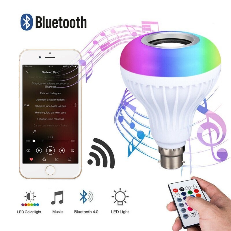 Lâmpada Musical RGB Bluetooth 6W com Controle - Shop do Led - Tudo