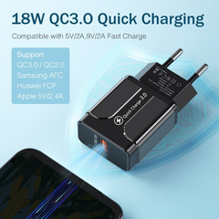 Fonte Carregador Turbo Quick Charge 3.0 18W p/ Smartphone - comprar online