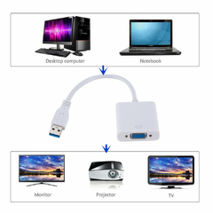 Adaptador Conversor USB 3.O para VGA - Smartechome | Casa Inteligente ,Automação Residencial, Eletrônicos