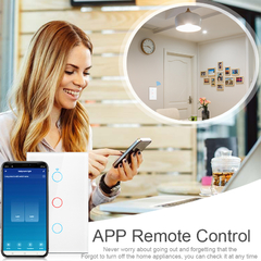 Interruptor de Parede SMART Tuya Wi-fi + Rf - S/Neutro - Vidro Temperado - loja online