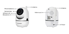 Câmera de Segurança Inteligente IA INQMEGA HD 720p Wi-Fi Visão Noturna