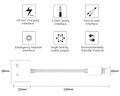 Adaptador Acezz 2 em 1 Lightning (IOS/Iphone) / Áudio P2(3,5mm) + Carregador na internet