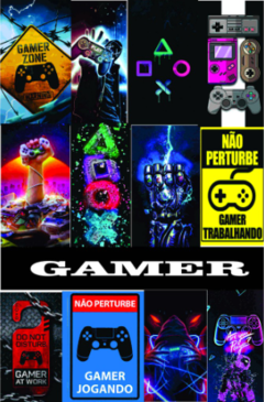 Placa Decorativa Geek Gamer MDF 9X13 cm