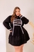 Vestido Plus Size 44 ao 50 Manga Longa com Detalhes de Gripir Doutora Deolane - Bruh Plus Size - Loja Online de Roupas em Tamanhos Especiais