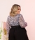 Blusa Plus Size 46 ao 58 de Tule Estampado Animal Print Zebra Paula Fernandes - Bruh Plus Size - Loja Online de Roupas em Tamanhos Especiais