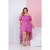 Vestido Mullet Plus Size Pink Poa