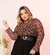 Blusa Plus Size 46 ao 58 de Tule Estampado Animal Print Oncinha Paula Fernandes na internet