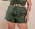 Short Saia Plus Size Verde Transpassado Micaela