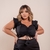 Cropped Plus Size Preto Decote Regulável Micaela