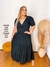 Vestido Longo Canelado De Manga Bufante Plus Size Com Estampas - comprar online