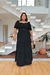 Vestido Longo Plus Size Manga Princesa Faby