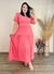 Vestido Longo Plus Size Manga Princesa Duna Pipoca Mavie