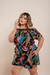 Macaquinho Plus Size Colorido Ciganinha Suelyn - Bruh Plus Size - Loja Online de Roupas em Tamanhos Especiais