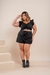 Cropped Plus Size Preto Decote Regulável Micaela - comprar online